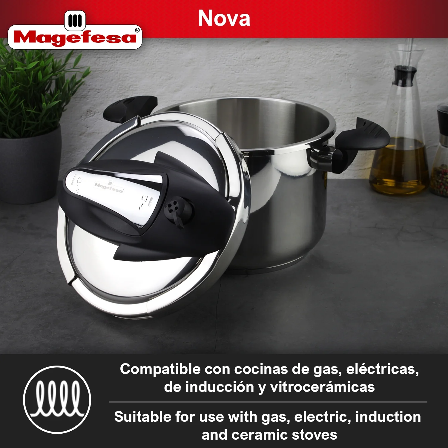 Nova 4.2 Qt Stovetop Pressure Cooker �?Fast Cooking, Easy Locking, 18/10 Stainless Steel, Induction Compatible, 5 Safety Features, 11.6 PSI(4.2 qt) - Image 5