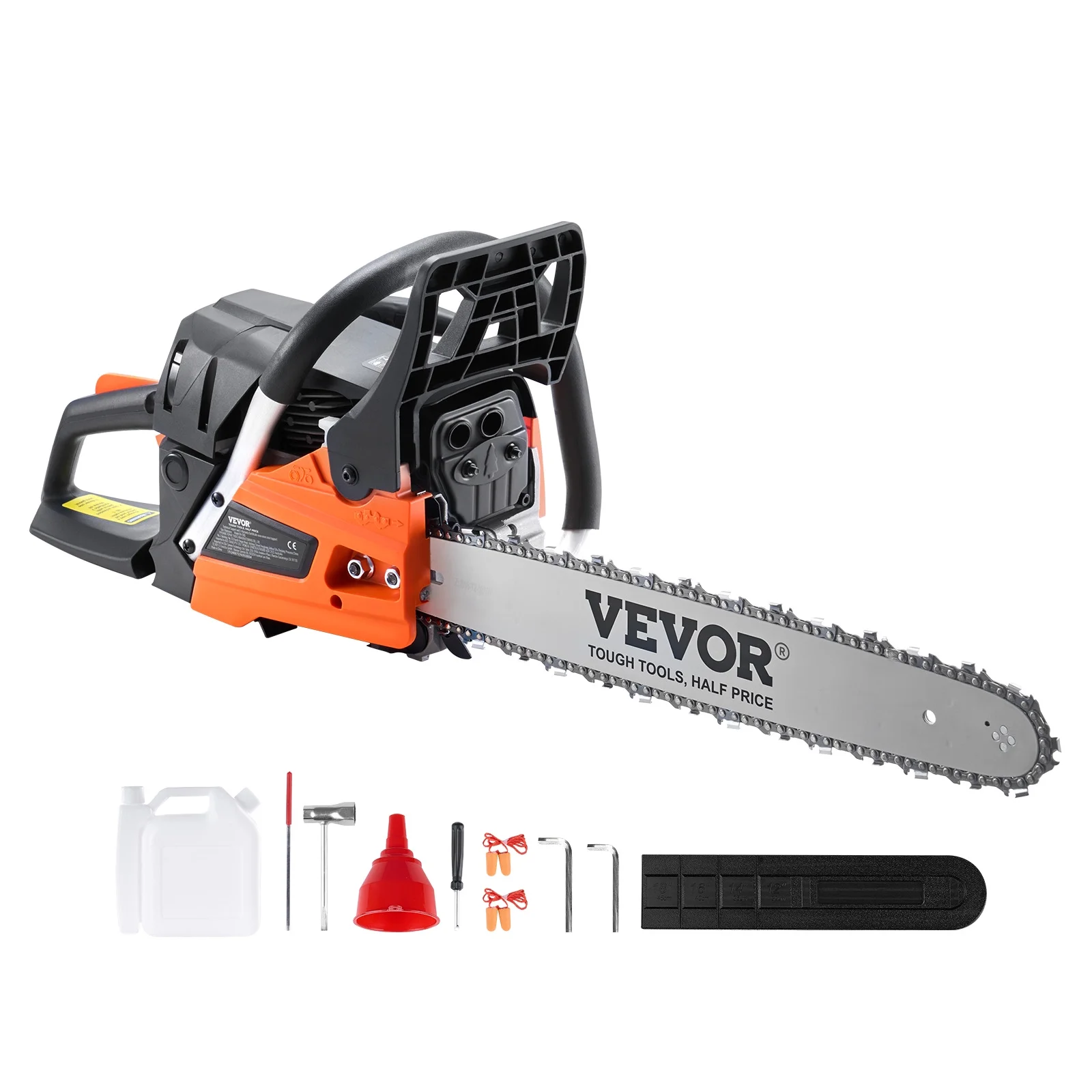 Gas Chainsaw, 52CC 18" 2.55HP, Gasoline Powered Chain Saw, Handheld Cordless Petrol Chainsaws for Tree Wood Branch Cutting, Tree Trimming, Land Clearing, Farm Garden Ranch Forest Cutting Use - Image 9