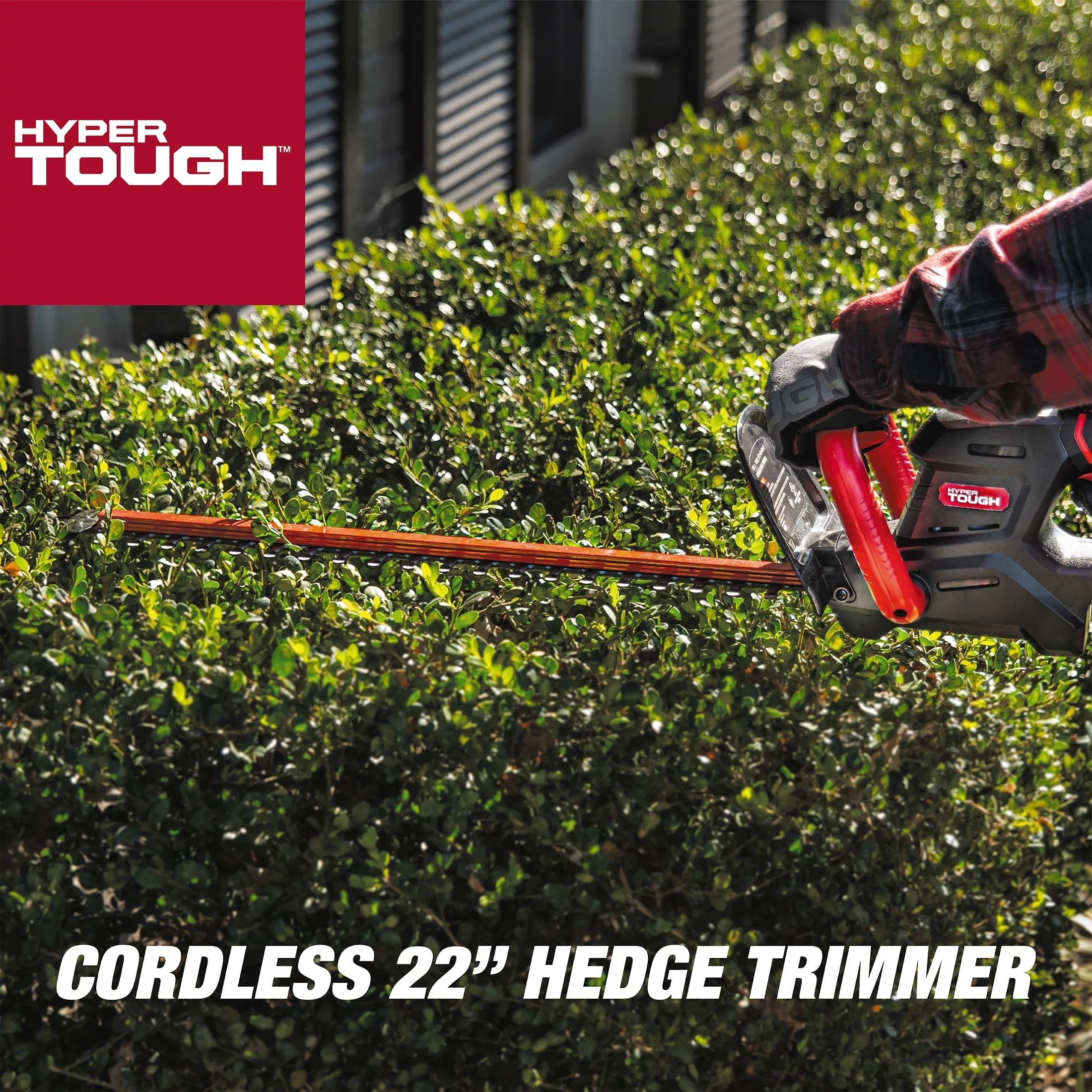 Hyper Tough 20V Max 22-inch Cordless Battery Powered Hedge Trimmer, HT21-401-003-07 - Image 4