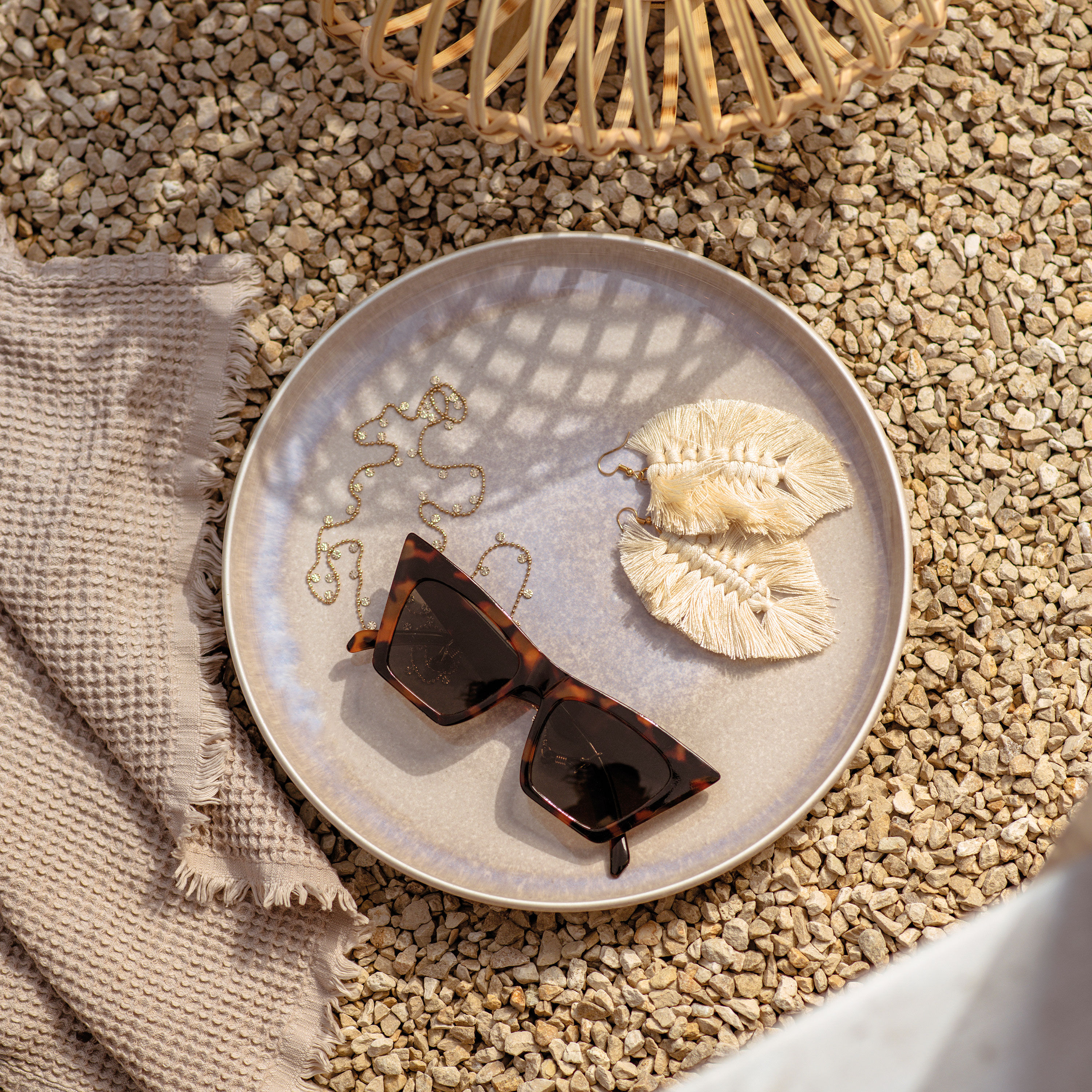Perlemor Plate - Beige, 10.7'', Premium Porcelain
