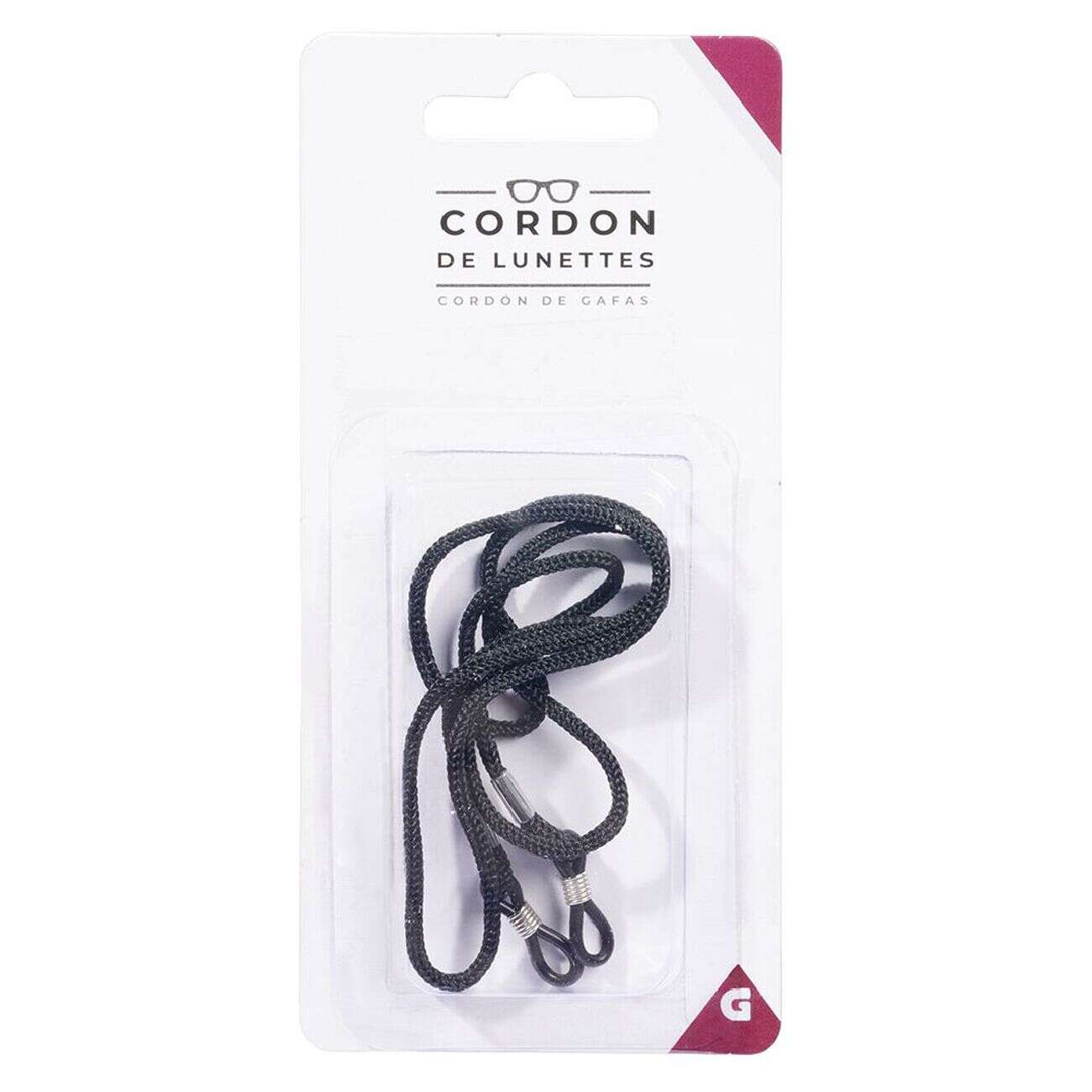 Cordon noir pour lunettes L64,5cm