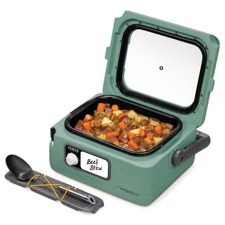 Presto 6-Quart Nomad Traveling Slow Cooker, Green 06016