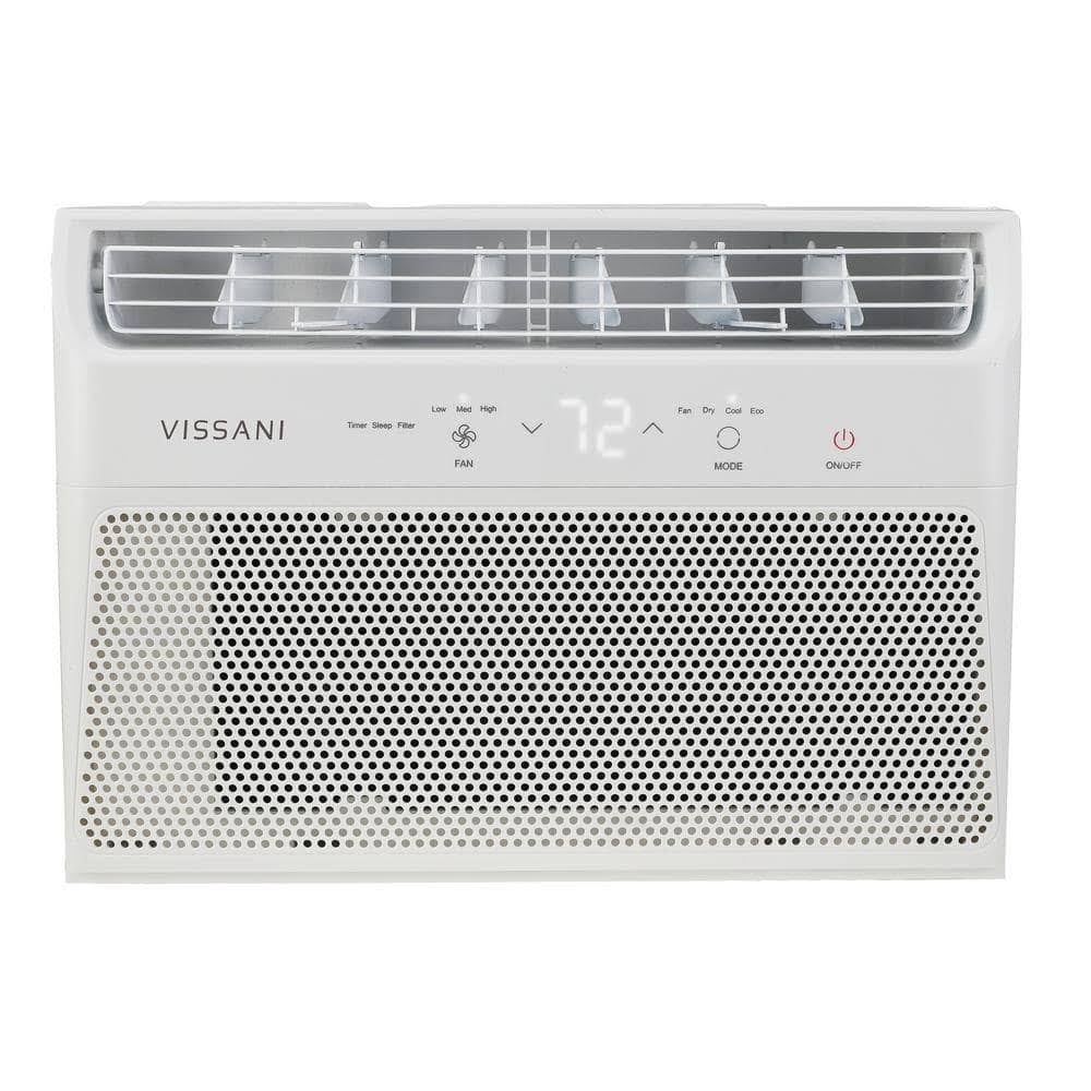 Vissani 6,000 BTU 115-Volt Window Air Conditioner for 250 Sq. ft. Rooms in White