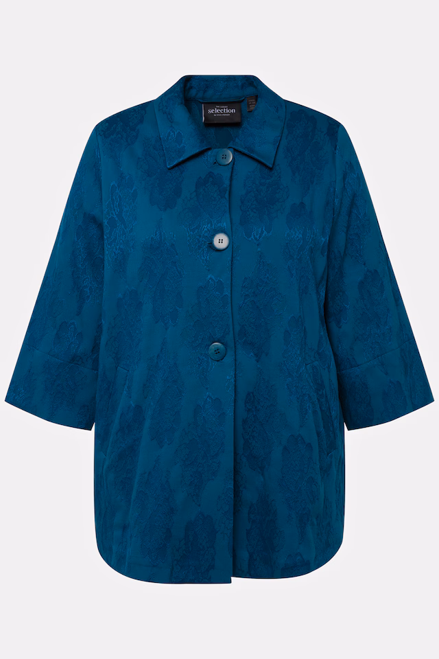 3/4 Sleeve Jacquard Jacket