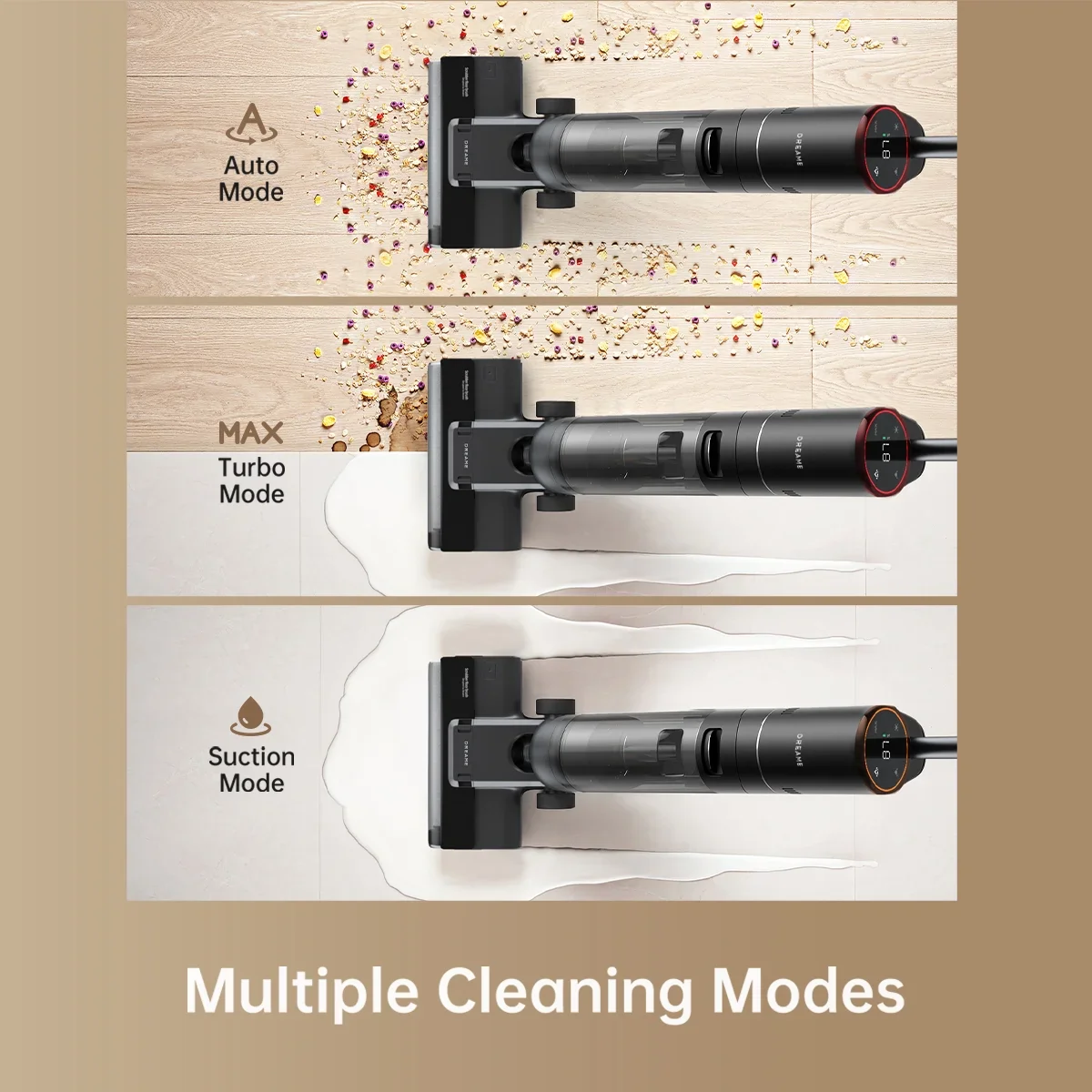 Dreame Cordless Wet/Dry Vacuum Cleaner, Dual-Edge Brushes, 600ml water tank, Self-Propulsion, K20