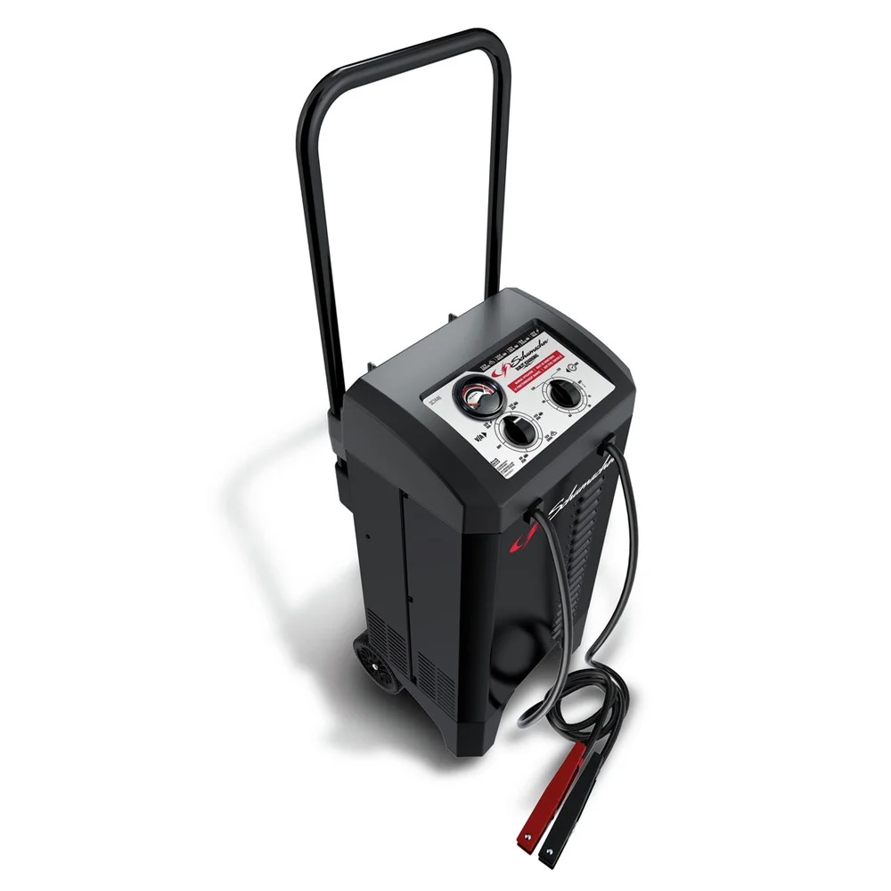 Schumacher Electric Wheeled Manual 10A Car Battery Charger and 200A Engine Starter, 40A Boost, 6V/12V Sport, Auto, and Marine Batteries, SC1446