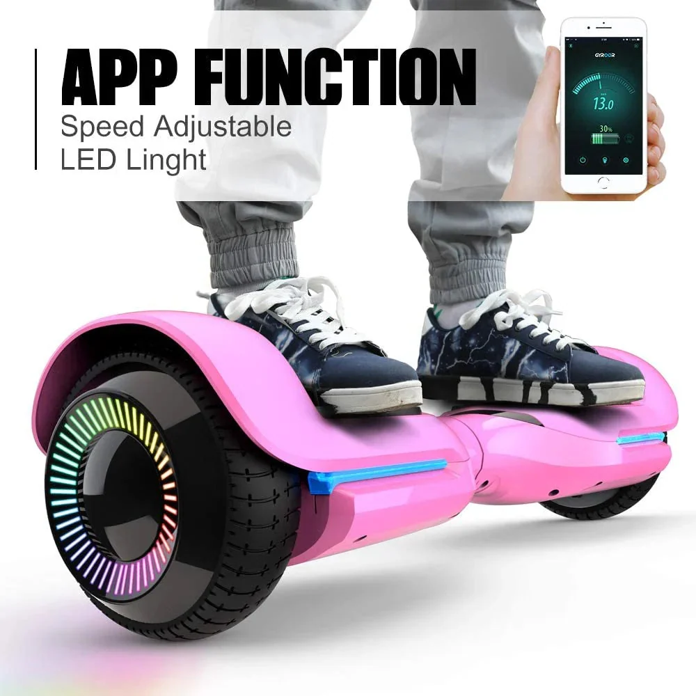 6.5 Inch with Flashed Wheel Smart Self Balanceing Scooter with Music Speaker App-enabled Hoverboard