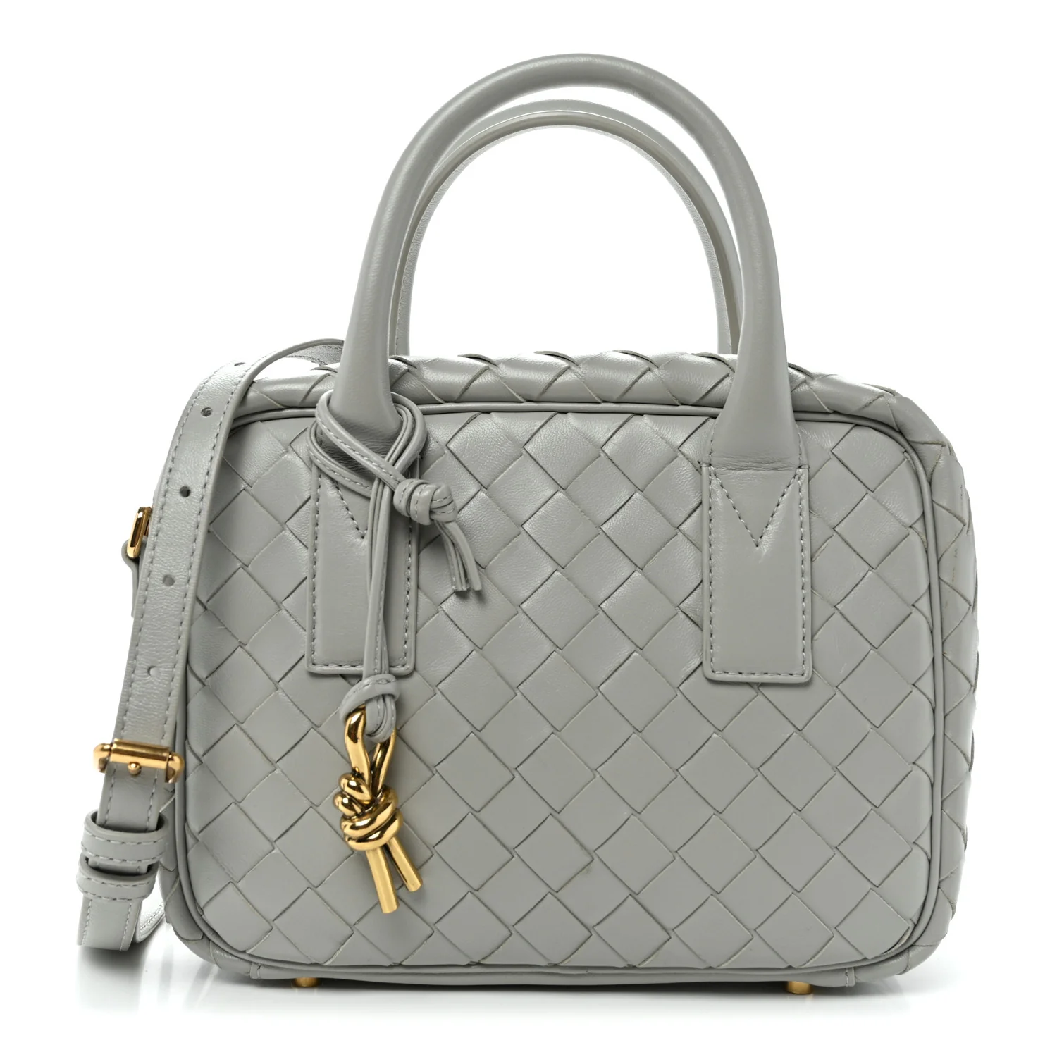 Lambskin Intrecciato Small Getaway Agate Grey