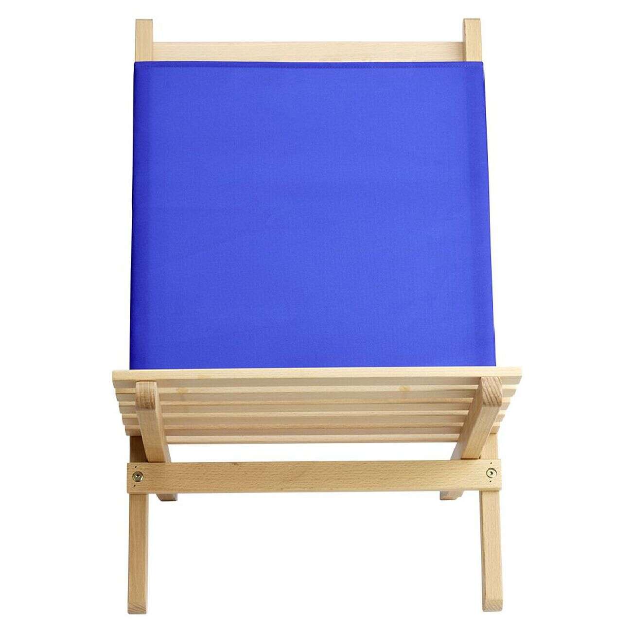 Chaise de plage pliable en bois et coton