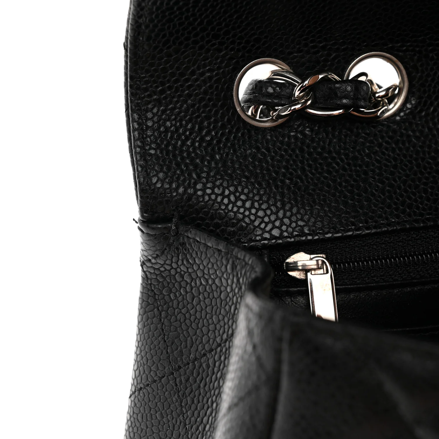 Caviar Quilted Jumbo Single Flap Black