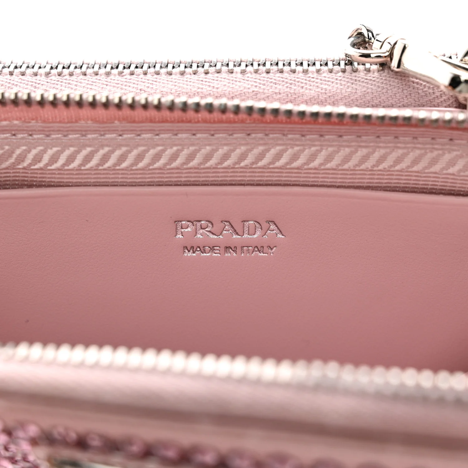 Satin Crystal Mini Triangle Crossbody Pouch Alabastro