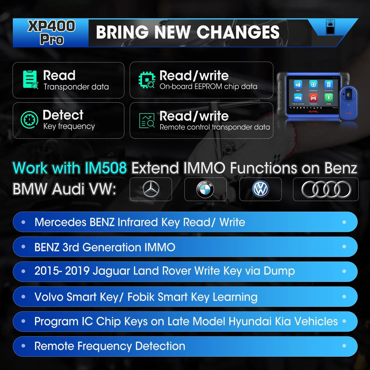 Autel Maxiim IM508S PRO W/ XP400 PRO As IM608 PRO II, Gift Smartwacth, 2025 Advanced IMMO Key Fob Programming Tool OE - Level Bi - Directional Control, All System Diagnostics