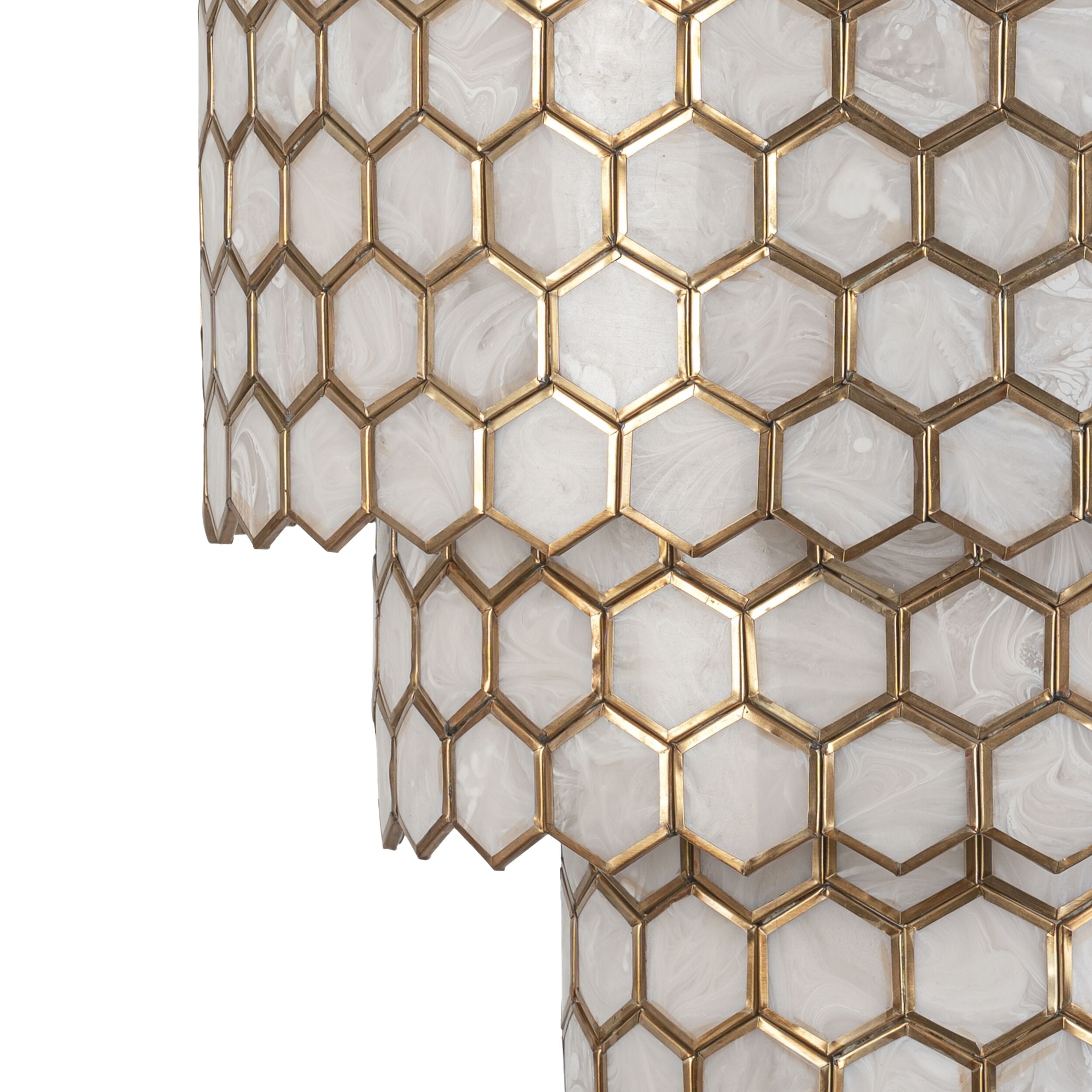 Honeycomb 3 Tier Resin Chandelier 44x45cm
