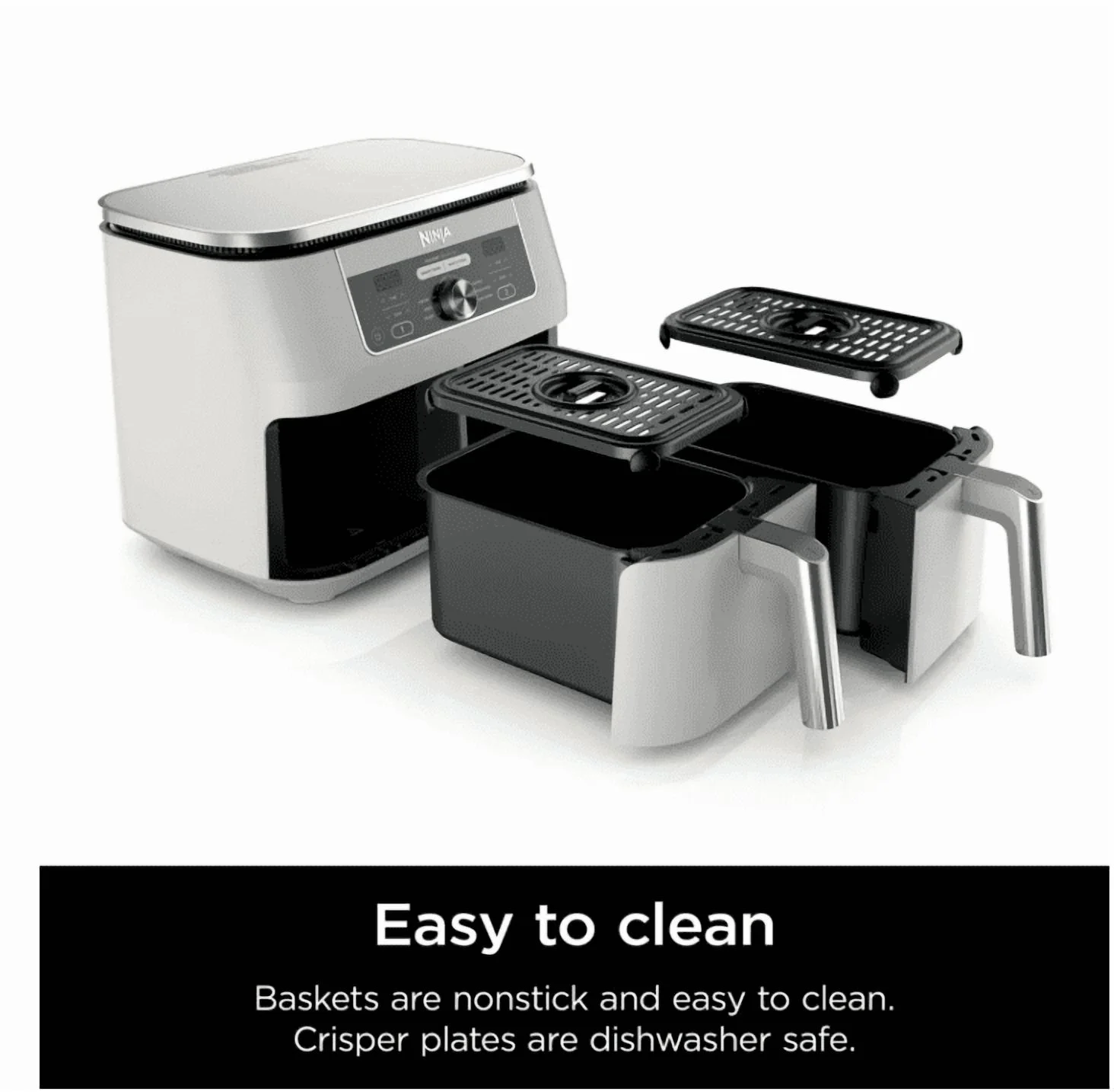 Ninja Foodi 6 - in - 1, 8 Quart 2 - Basket Air Fryer with Dualzone Technology - White