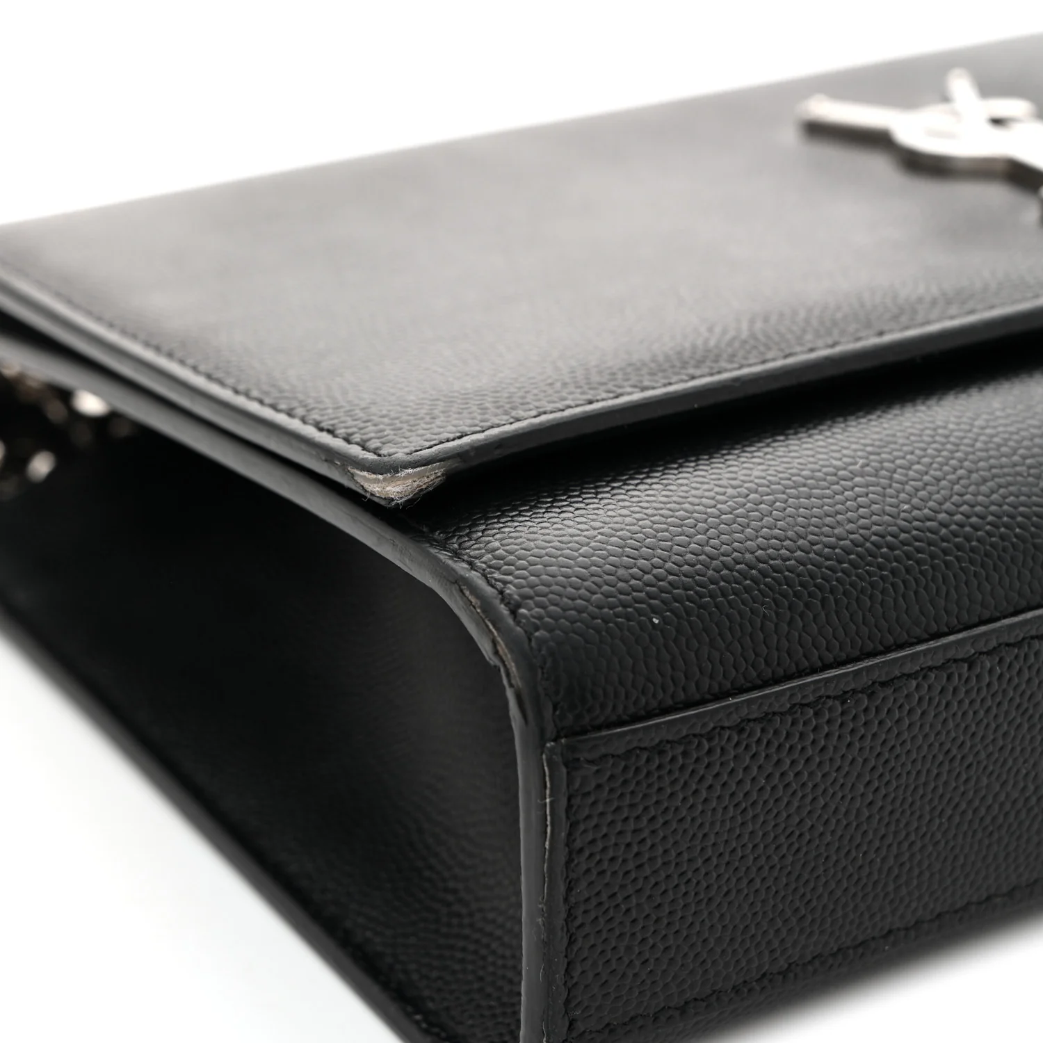 Grain De Poudre Medium Classic Monogram Kate Satchel Black