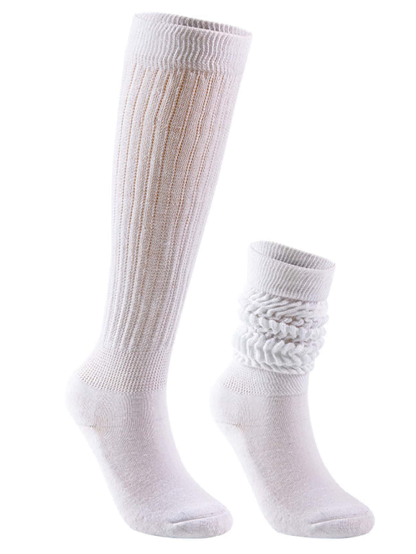 1 paire de chaussettes mi-mollet unies