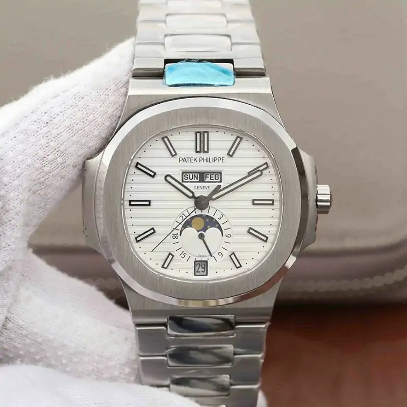 Patek Philippe Nautilus Annual Calendar Moonphase 5726 / 1A-010 KM Factory White Dial
