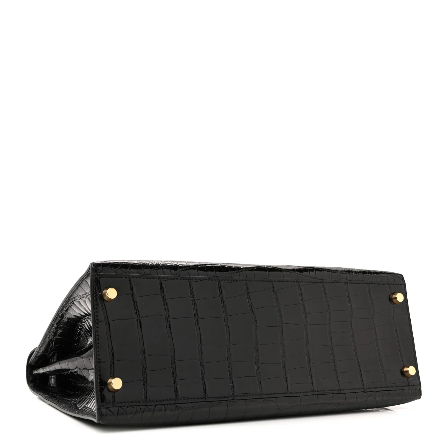 Shiny Alligator Kelly Sellier 32 Black