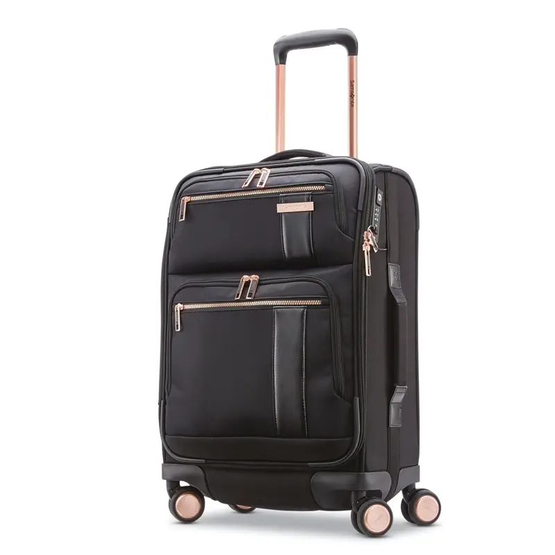 Black/Rose Gold NuRoad Ladies Carry-On Spinner Carry On Luggage | 8792-FTEXA - SAMSONITE OUTLET