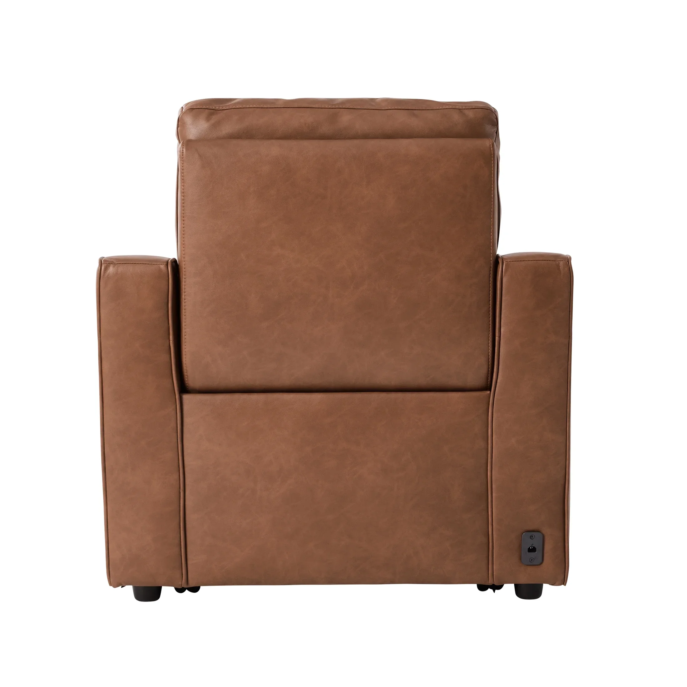 Better Homes & Gardens Allen Push-Button Power Recliner Chair, Cocoa Faux Leather