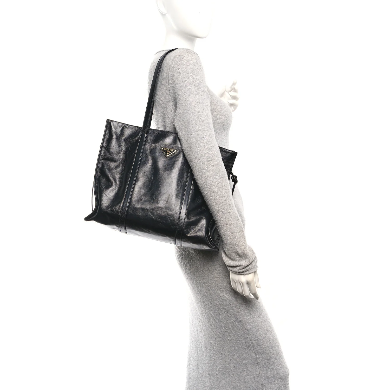 Soft Lux Large Shopping Tote Black