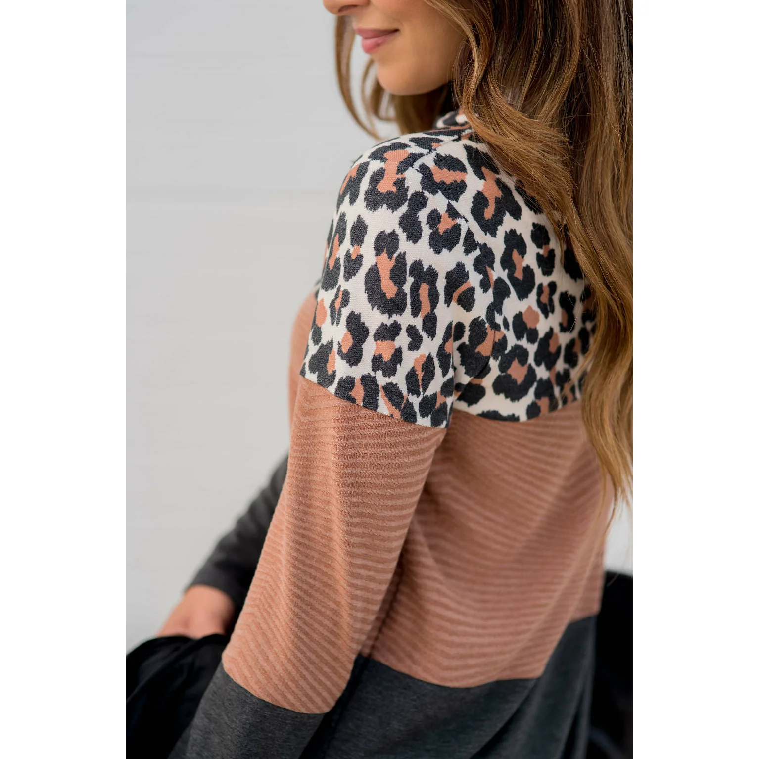 Comfy Leopard Blocked Hoodie