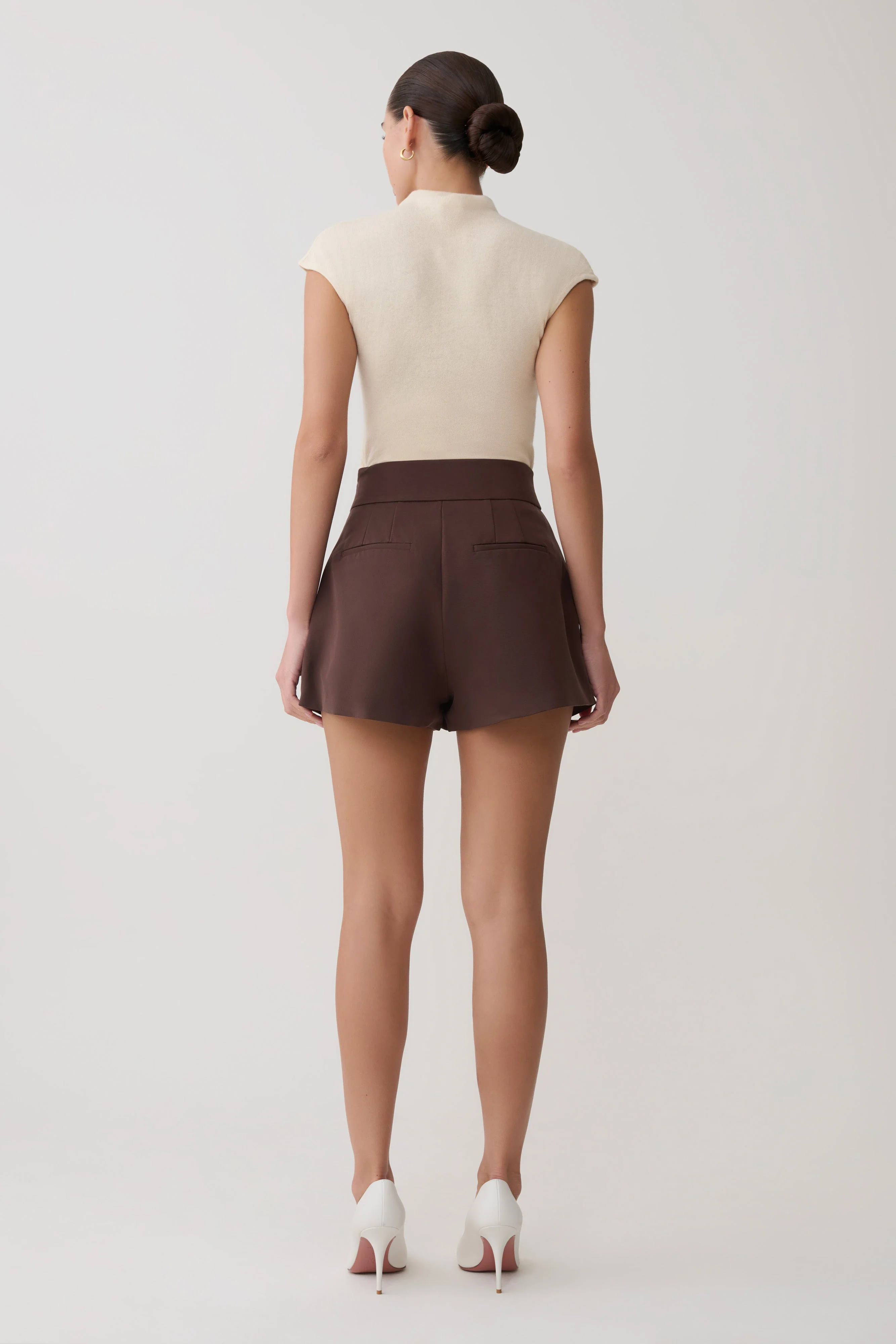 Alden High Waisted Short - Chocolate
