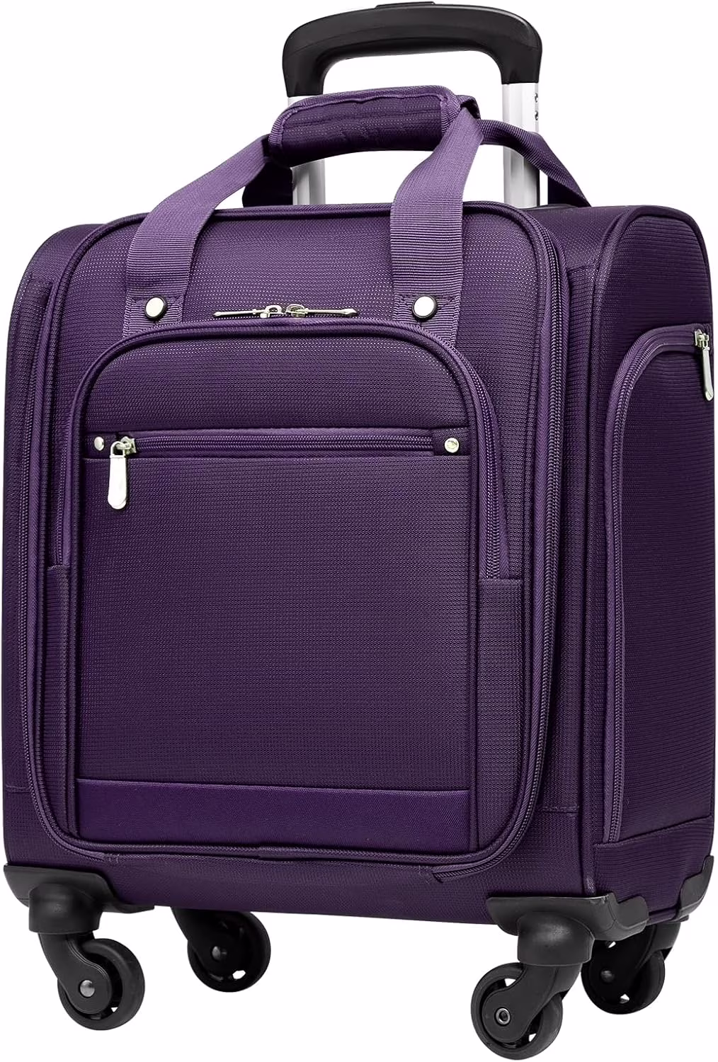 Underseat Carry on Luggage Softside Lightweight Rolling Travel Bag Spinner Suitcase