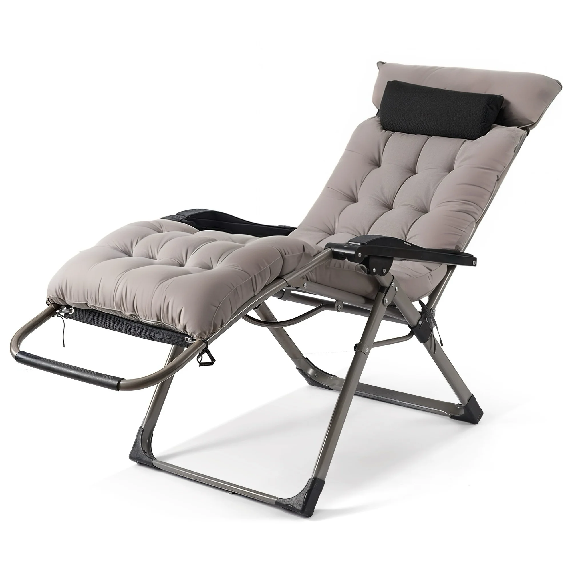 Zero Gravity Chair, Outdoor Foldable Padded Lounge Chair Recliner with Side Table, 353lbs Lounge Chair Sleep Relaxing, Winner - Image 8