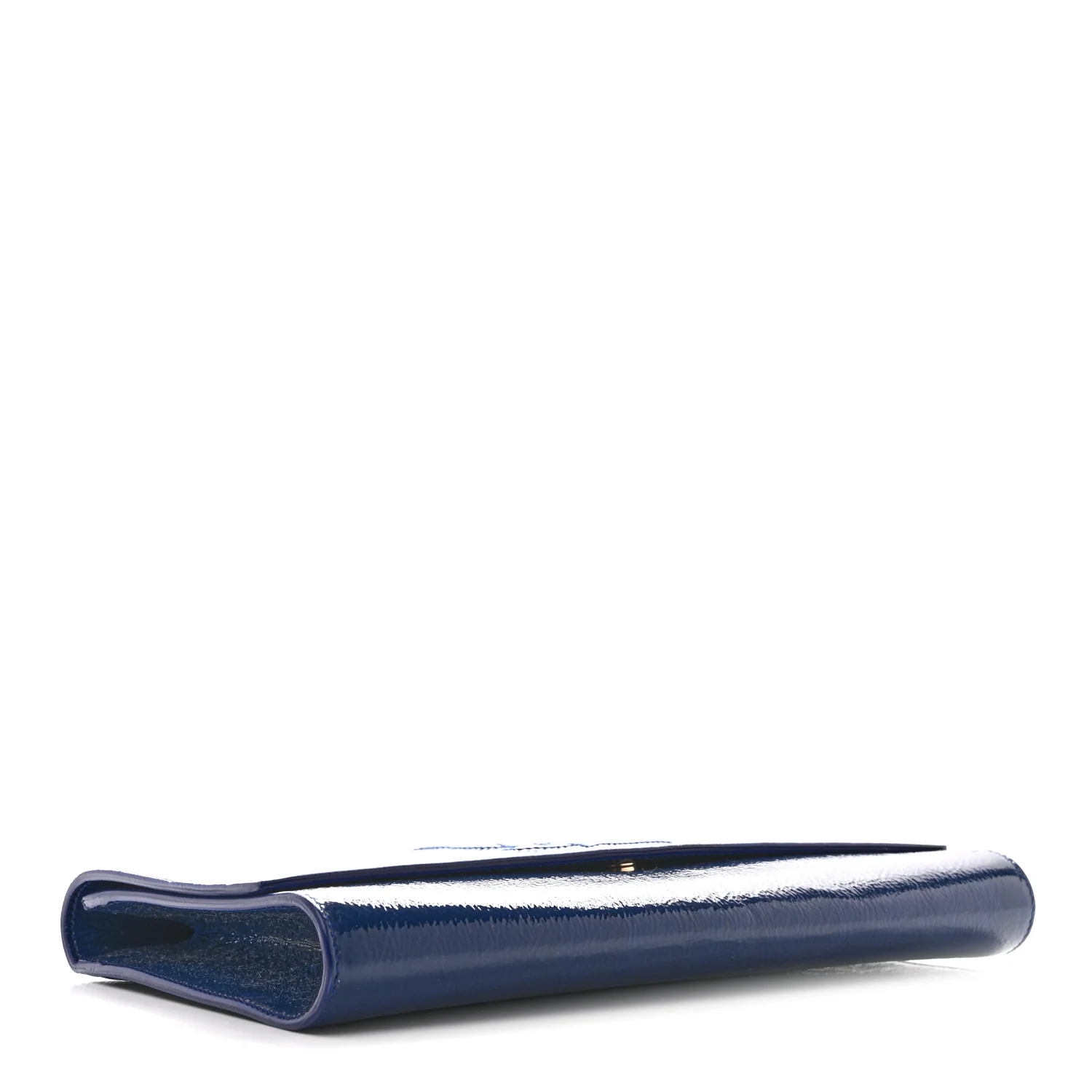 Textured Patent Monogram Large Belle De Jour Clutch Royal Blue