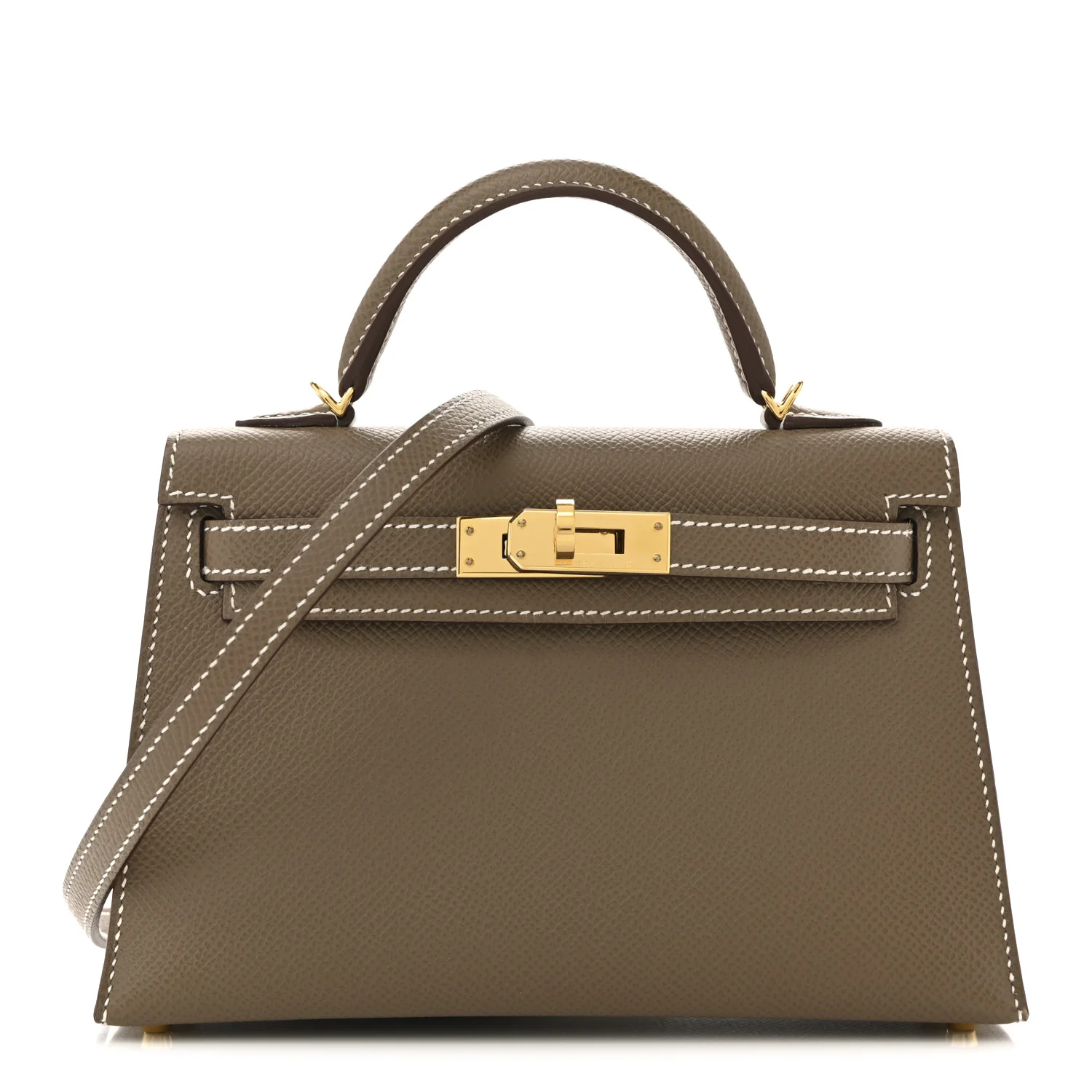 Epsom Mini Kelly Sellier 20 Etoupe