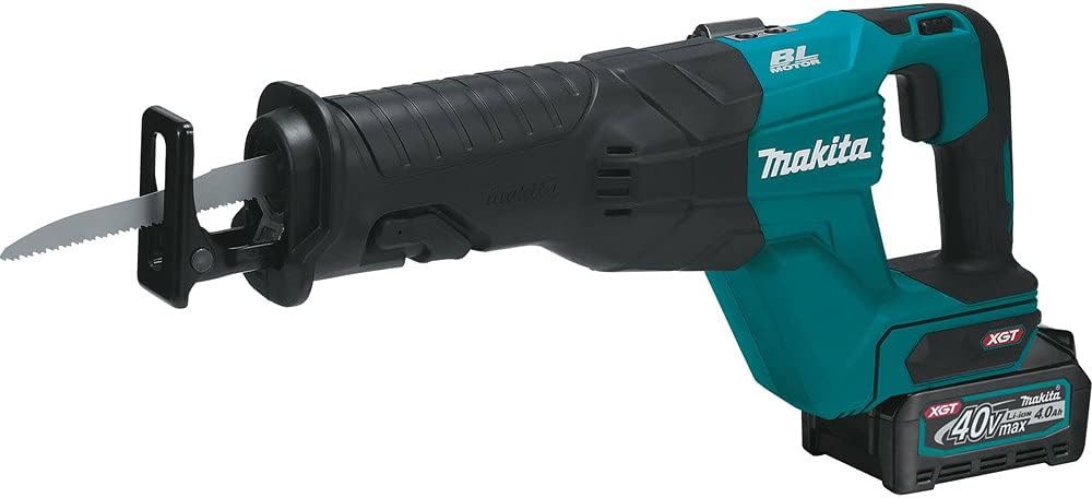Kit combiné de 4 outils Makita GT401M1D1 40V Max XGT avec batterie sans balais au lithium-ion et scie sauteuse de 32 mm (1-1/4 po).