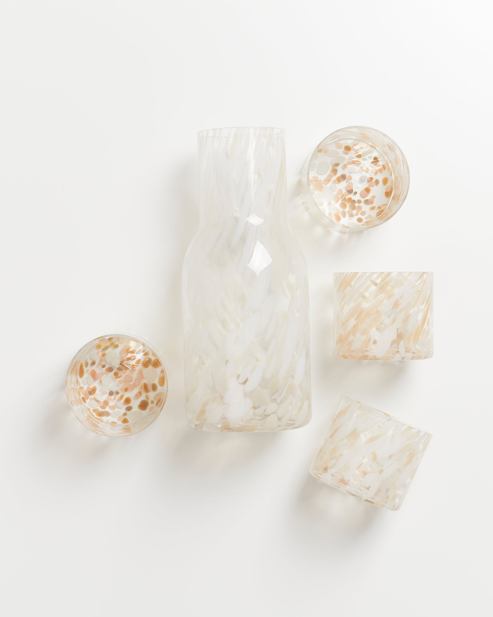 JOIA - SMALL GLASS DROPS SAND SET OF 5