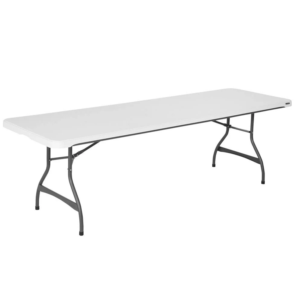 Lot de 4 tables pliantes empilables commerciales Lifetime de 2,4 m (8 pi) - Blanches (80344)