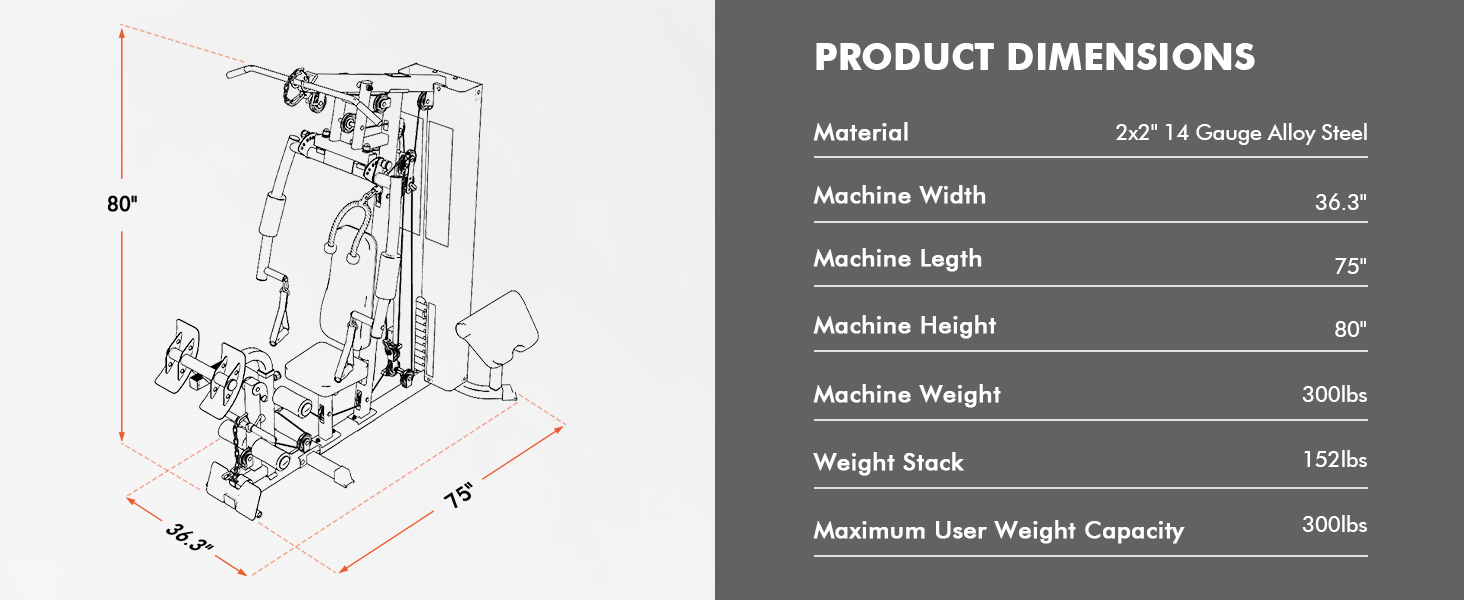Mikolo Home Gym Workout Station with 150LBS Weight Stack Multifunctional Home Gym Equipment