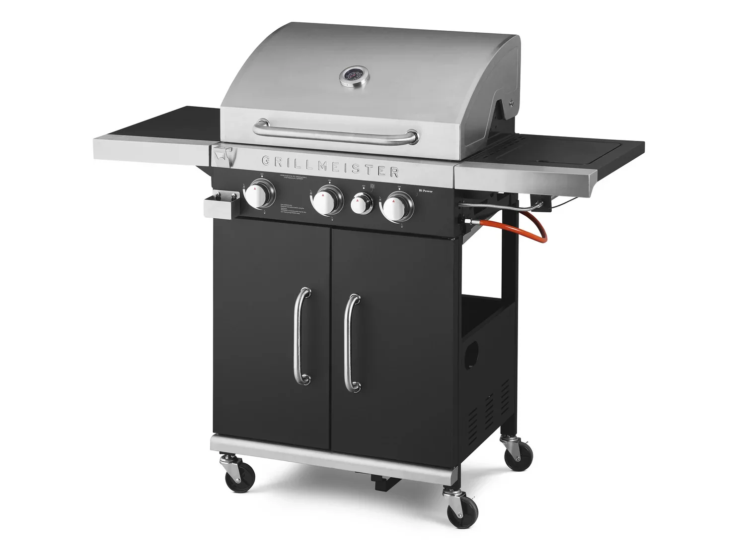 GRILLMEISTER Barbecue  gaz, 3 brleurs, 4 zones de cuisson
