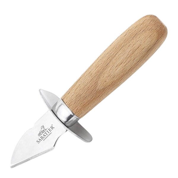 Østerskniv/parmesankniv 4,5 cm stål/gummitre