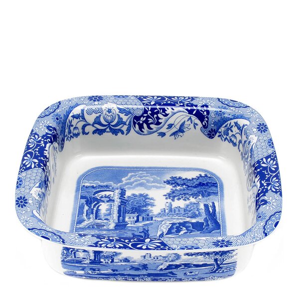 Blue Italian ildfast form 25,5x25,5 cm blå/hvit