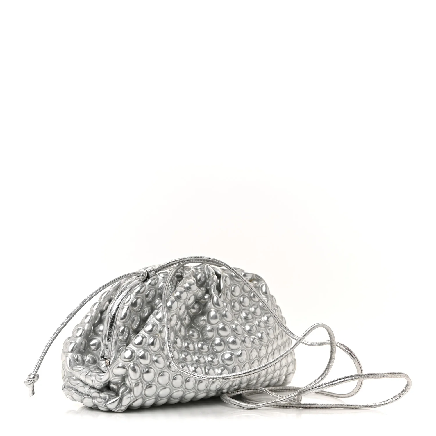 Metallic Fabric Bubble Wrap The Mini Pouch Silver