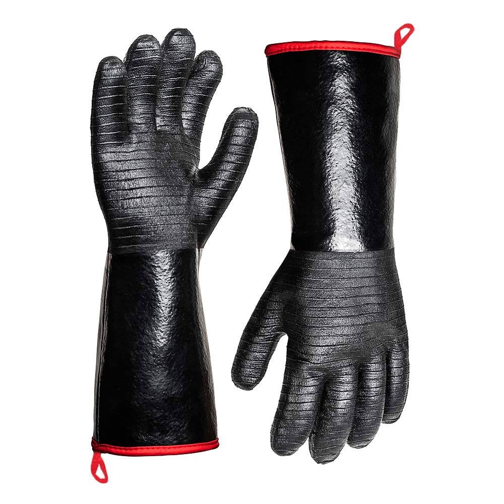 932��F Extreme Heat Resistant Gloves for Grill BBQ,Aillary Waterproof Long Sleeve Pit Grill Gloves for Fryer, Baking, Oven,Smoker,Fireproof, Oil