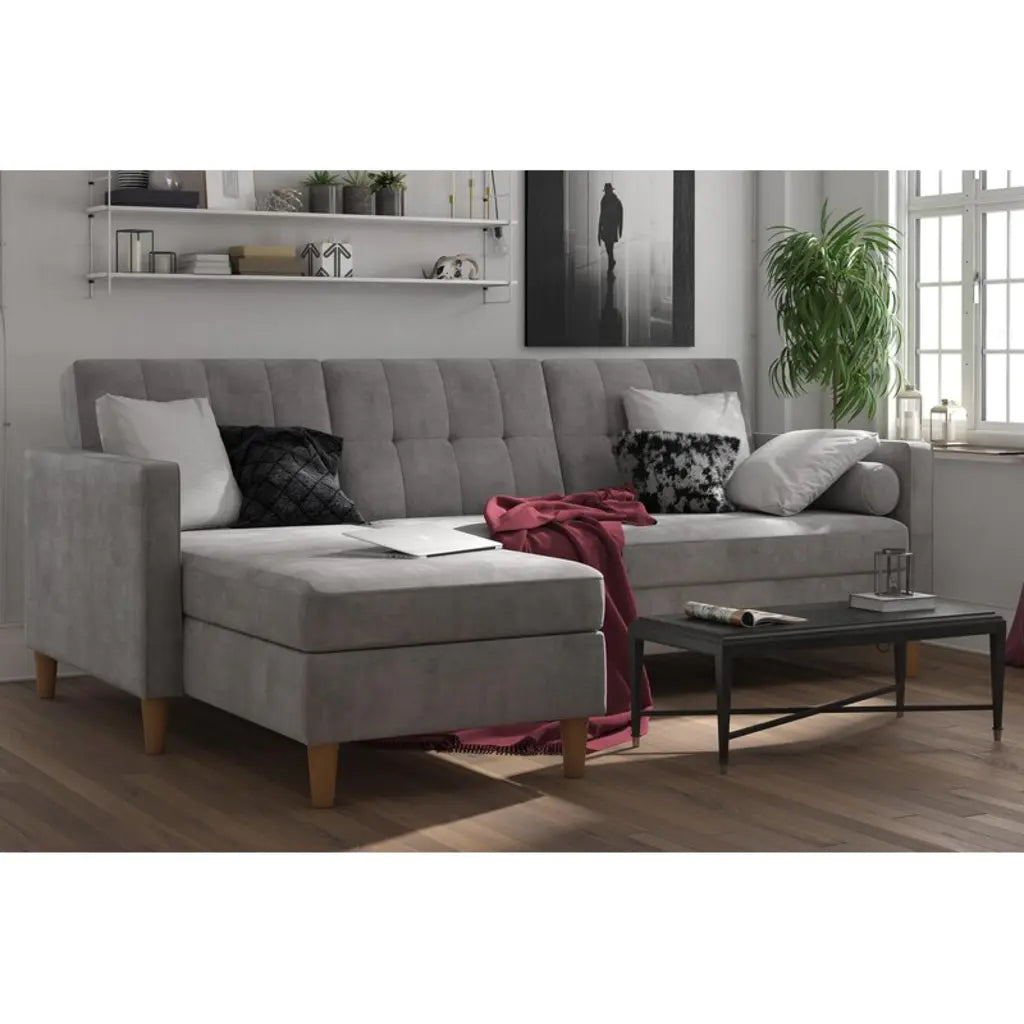 Canapé-lit réversible Kayden de 213 cm de large avec méridienne