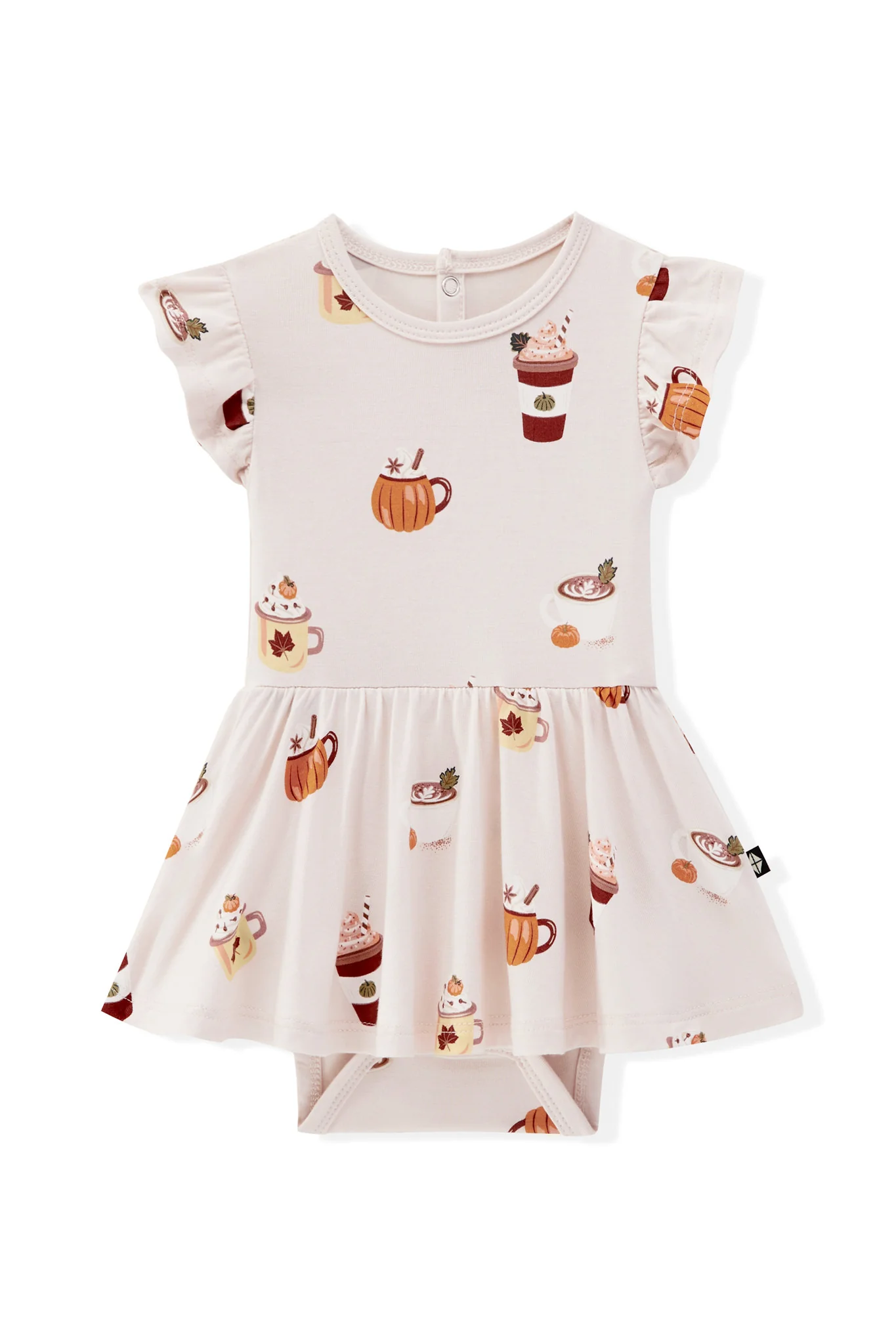 Twirl Bodysuit Dress in Pumpkin Spice Latte