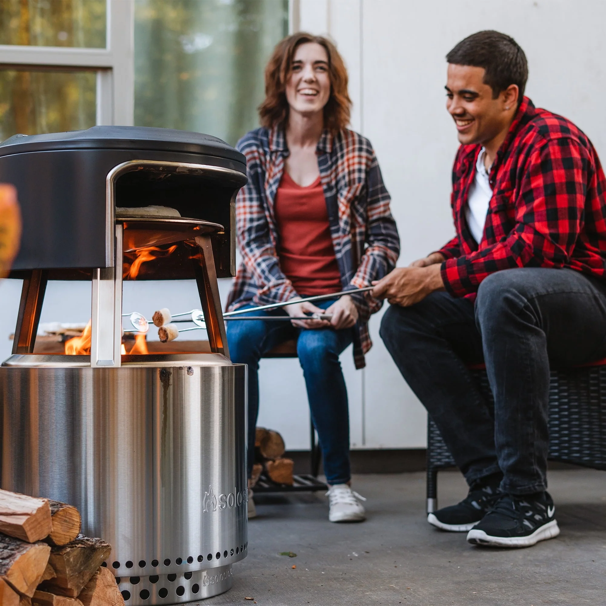 Bonfire Pi Fire | Pizza Oven Accessory for Bonfire Fire Pit, Incl Carry Case Cordierite Pizza Stone, Wood Burning Assembly, Stainless Steel, (H x Dia): 16 9 x 19 3 in, 19 6 lbs Image 7