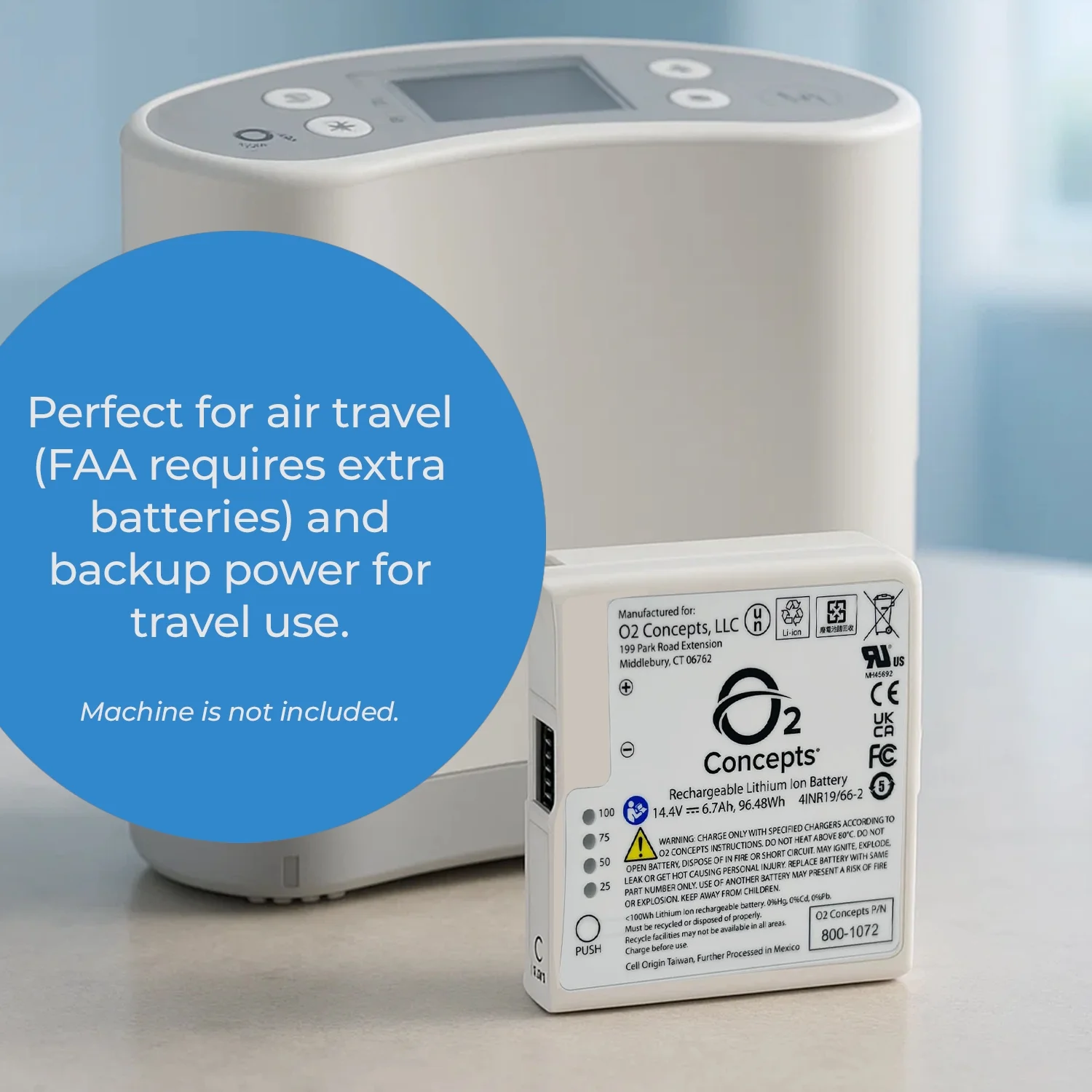 Battery for Liberty 2 Portable Oxygen Concentrator Image 4