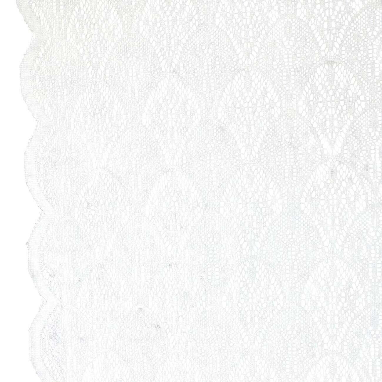 Voilage à motifs uni blanc 60x120cm 1 paire
