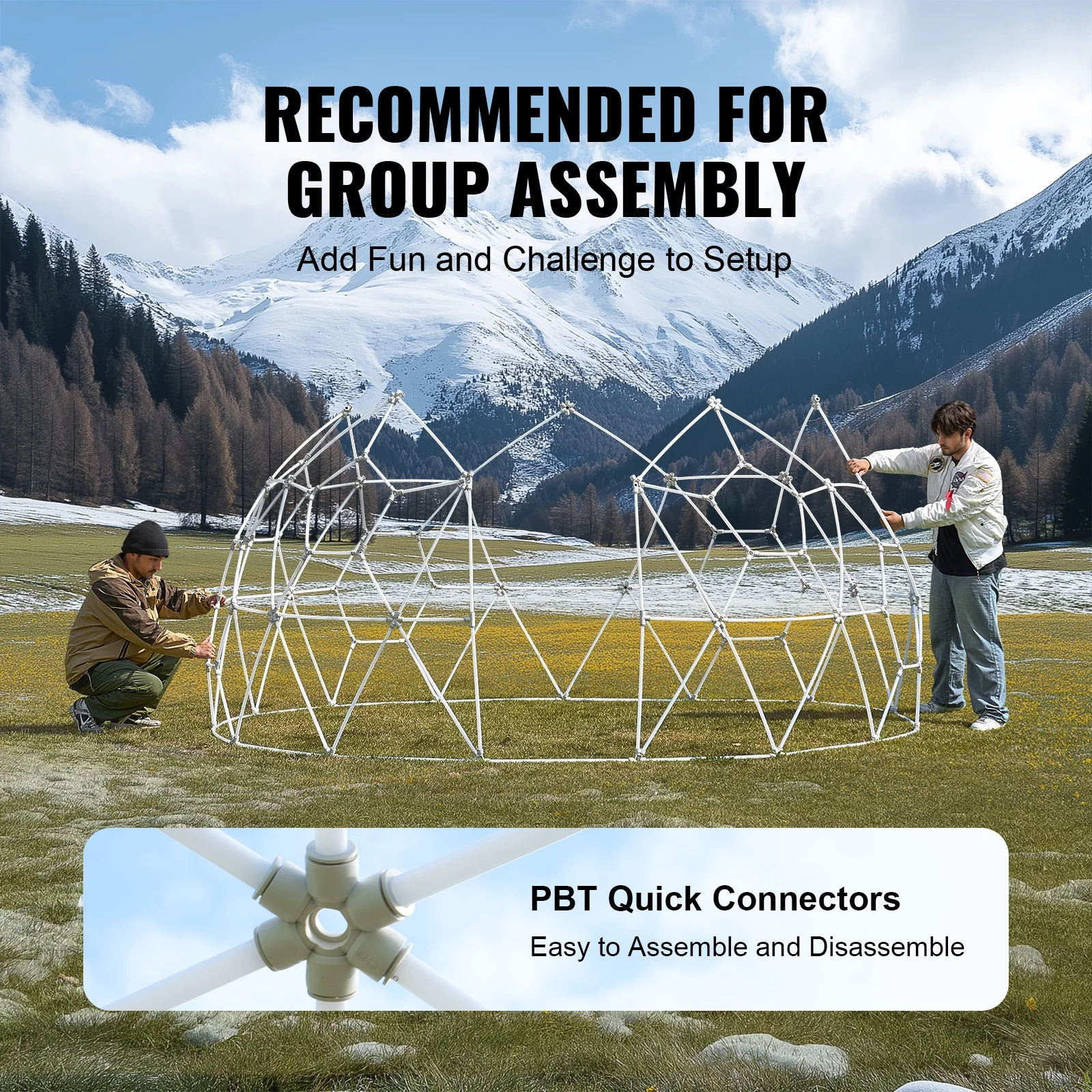 Outdoor Dome Shelter, 9.5 FT Clear PVC Garden Tent, Waterproof Geodesic Dome Tent with Window for Patio, Backyard Dining, and Parties - Image 7