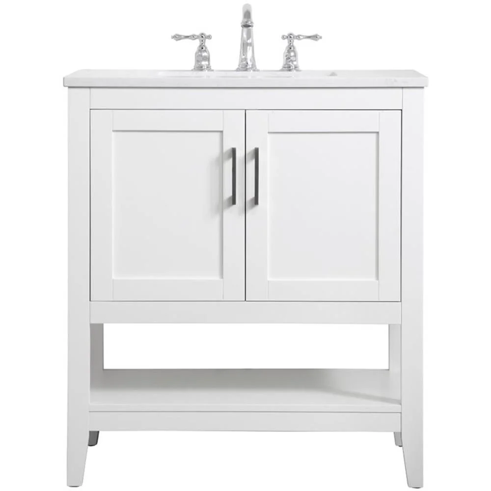 30 inch Single Bathroom Vanity in White(White) - Image 6