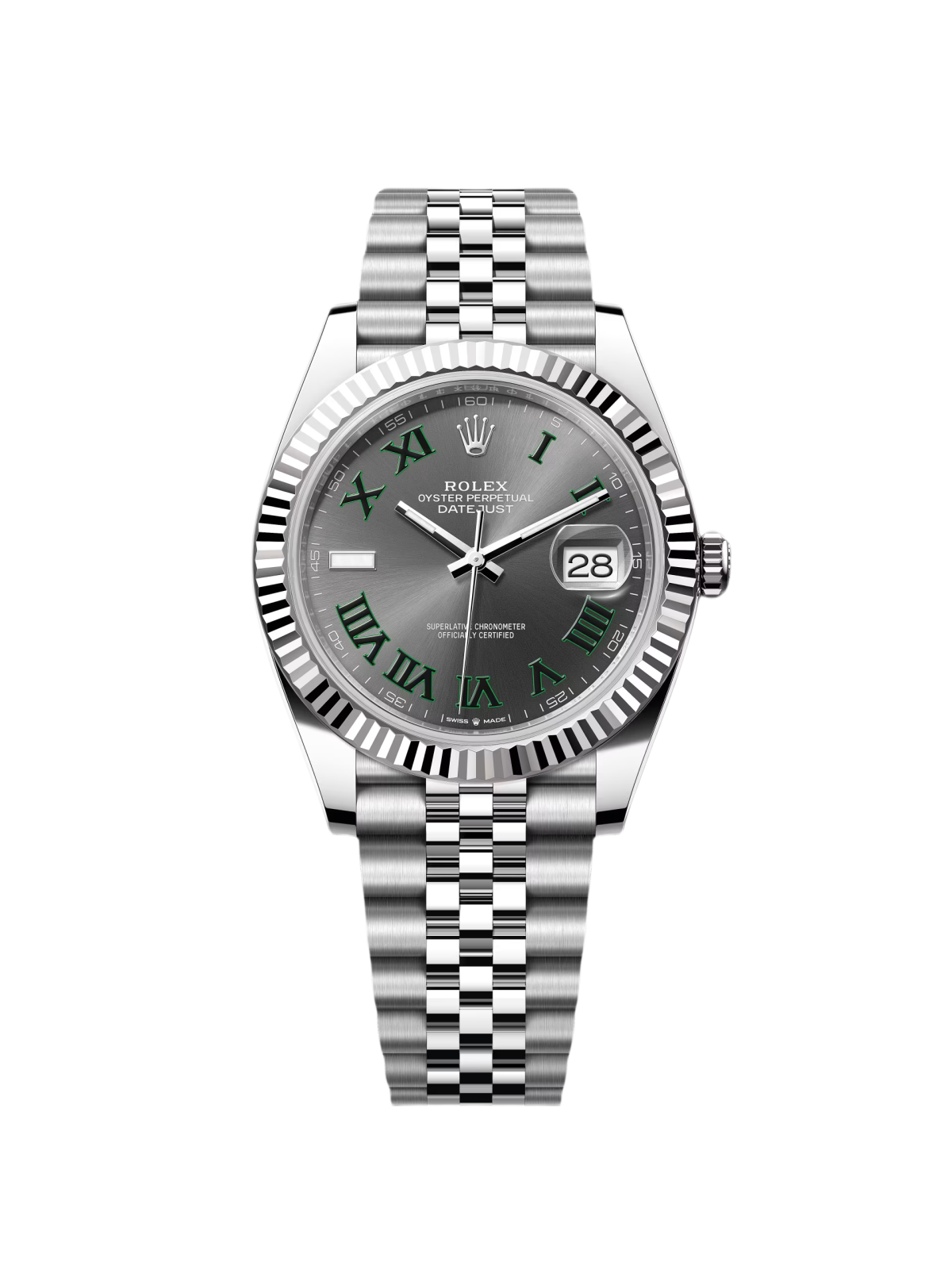[Super Clone]RLX  Datejust 41mm 126334-0022 Slate Roman Jubilee Stainless Steel Mens Watch