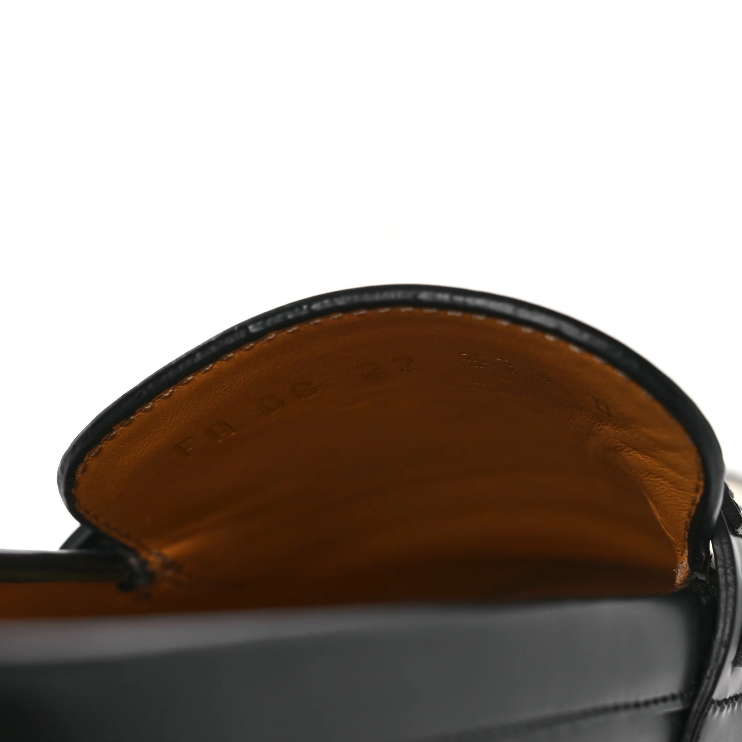 Brushed Calfskin Boy Loafers 37.5 Black White