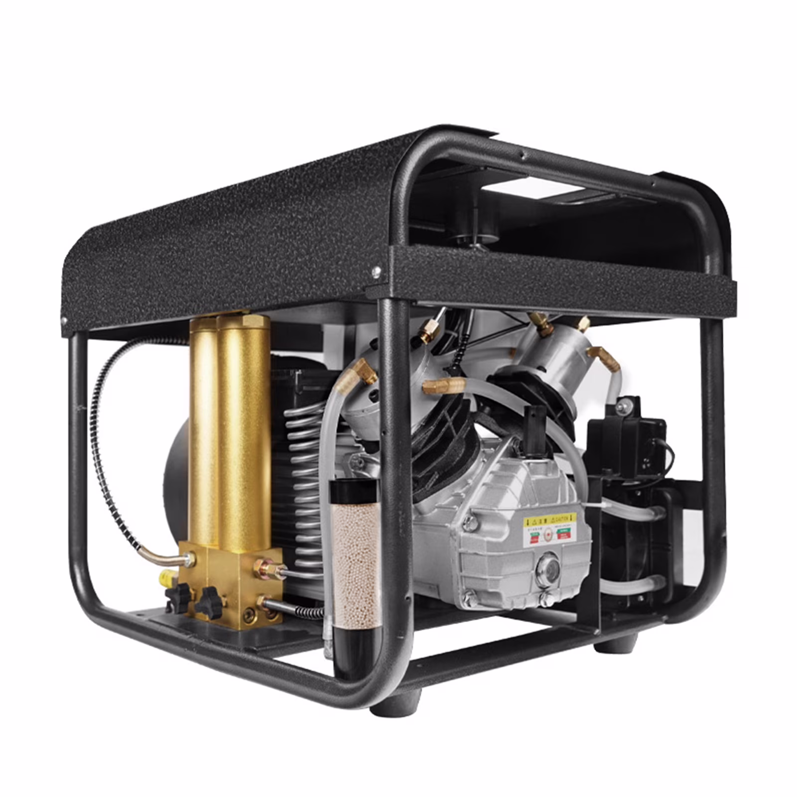 TUDIVING Air Compressor, 4500psi/300bar Auto stop PCP Air Pump, Inner Water and Fan Cooling System, Two Stage Filter for Paintball Diving, 110V